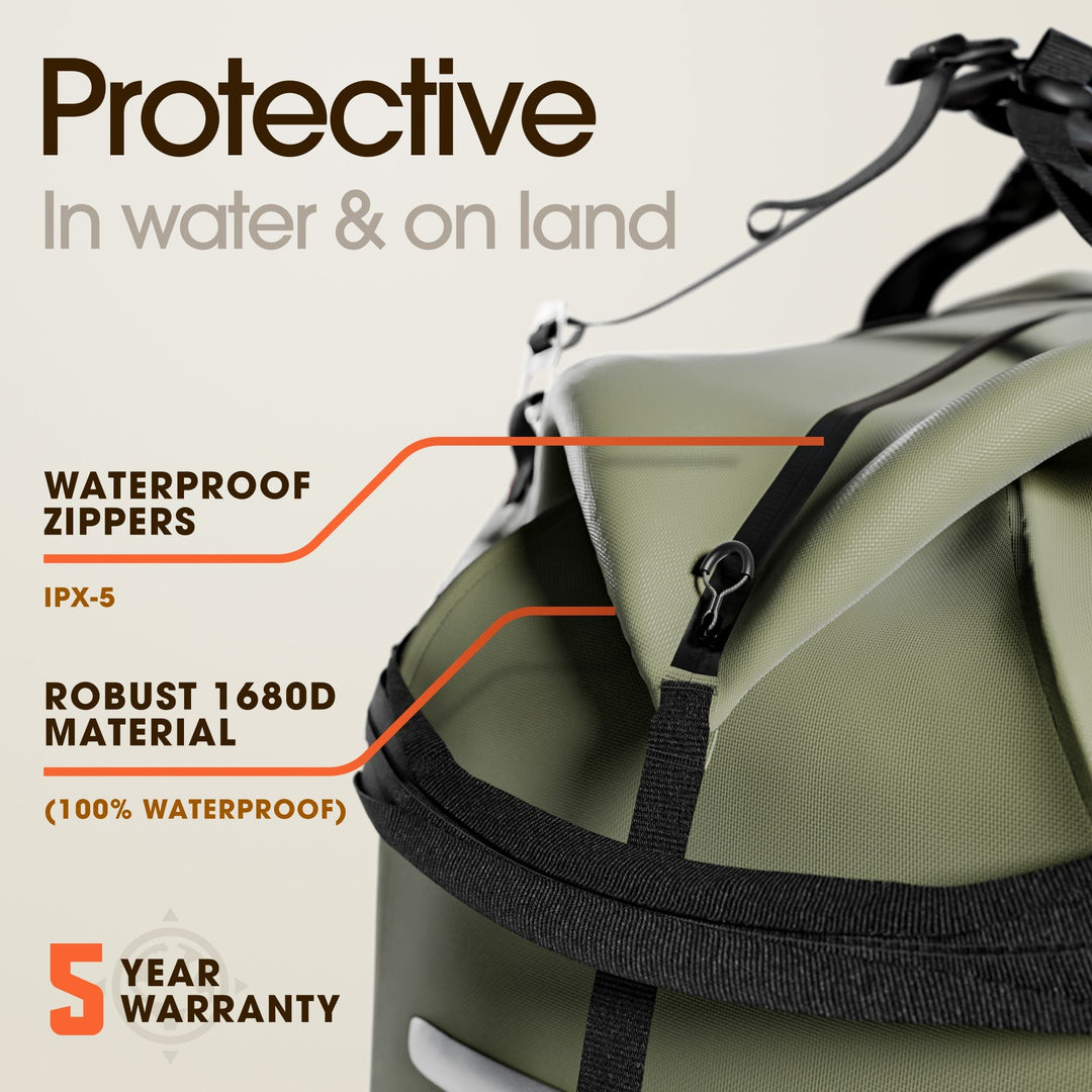 Rover Duffel Heavy Duty Water-Resistant 1680D TPU Duffle Bag with Deta – earth pak Rover Duffel Heavy Duty Water-Resistant 1680D TPU Duffle Bag with Deta – earth pak