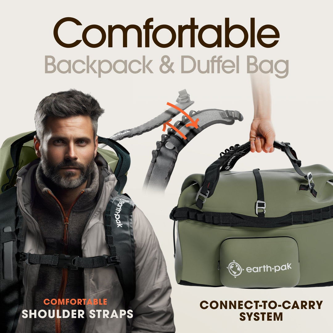 Rover Duffel Heavy Duty Water-Resistant 1680D TPU Duffle Bag with Deta – earth pak Rover Duffel Heavy Duty Water-Resistant 1680D TPU Duffle Bag with Deta – earth pak