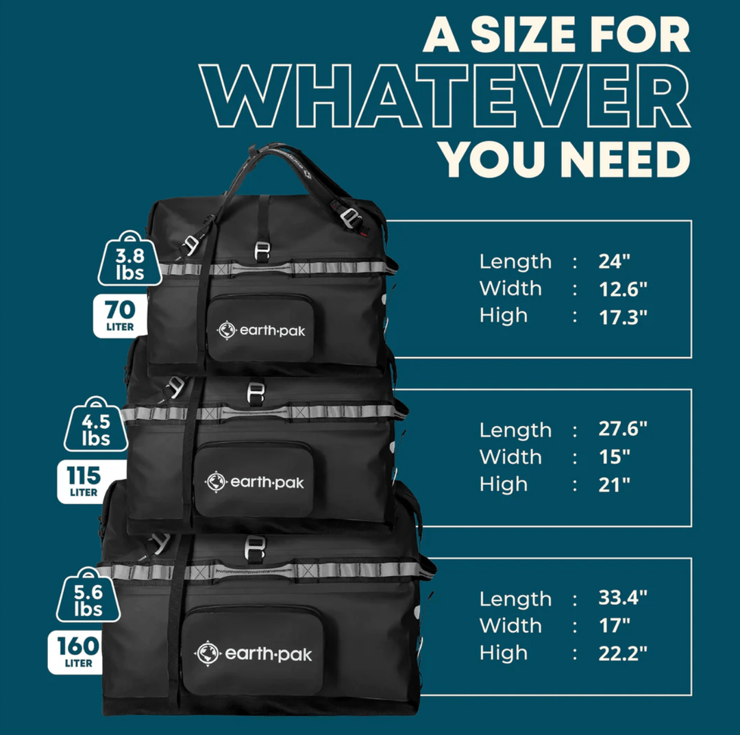 Rover Duffel Heavy Duty Water-Resistant 1680D TPU Duffle Bag with Deta – earth pak