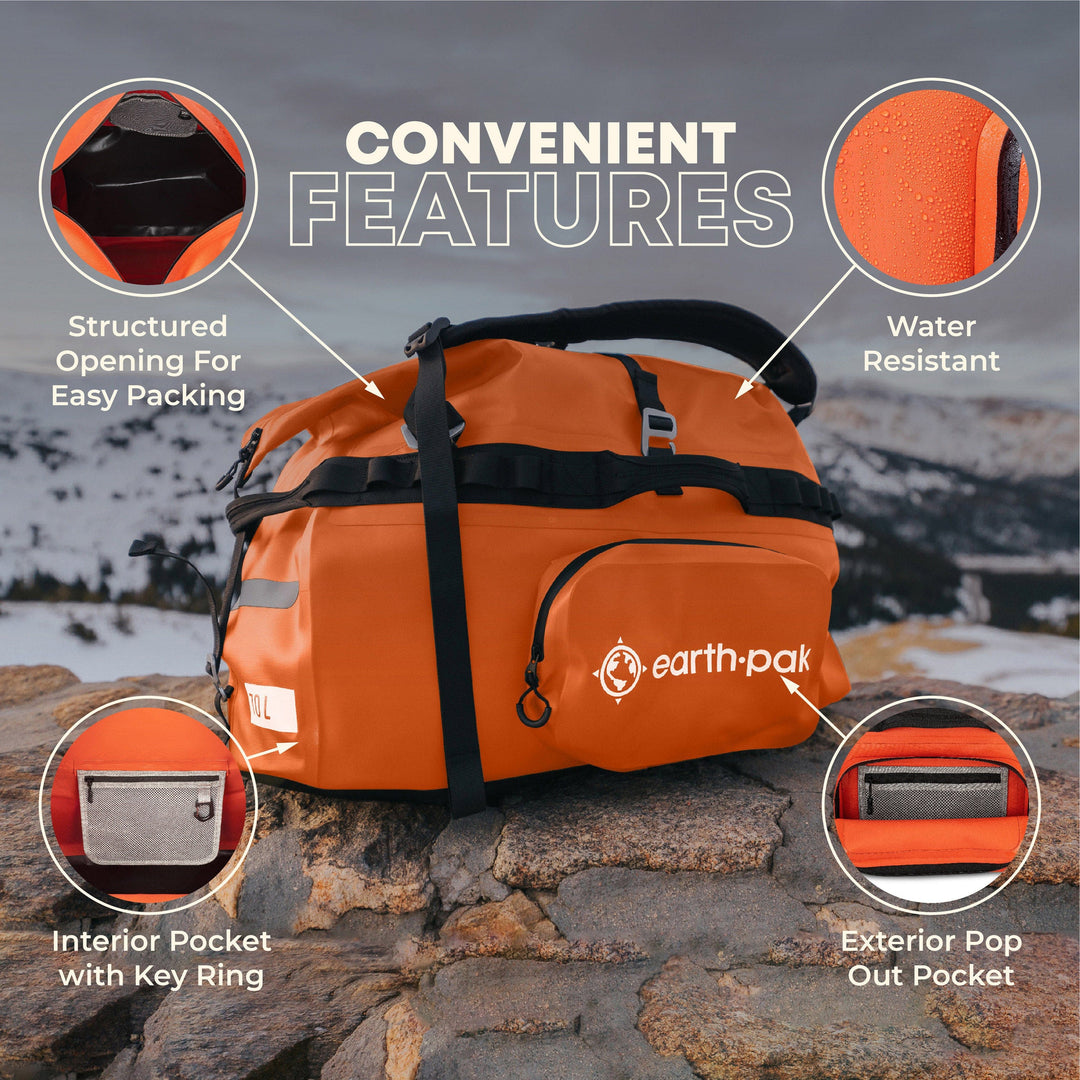 Rover Duffel Heavy Duty Water-Resistant 1680D TPU Duffle Bag with Detachable Straps & 4 Grab Handles ( 70L / 115L / 160L )