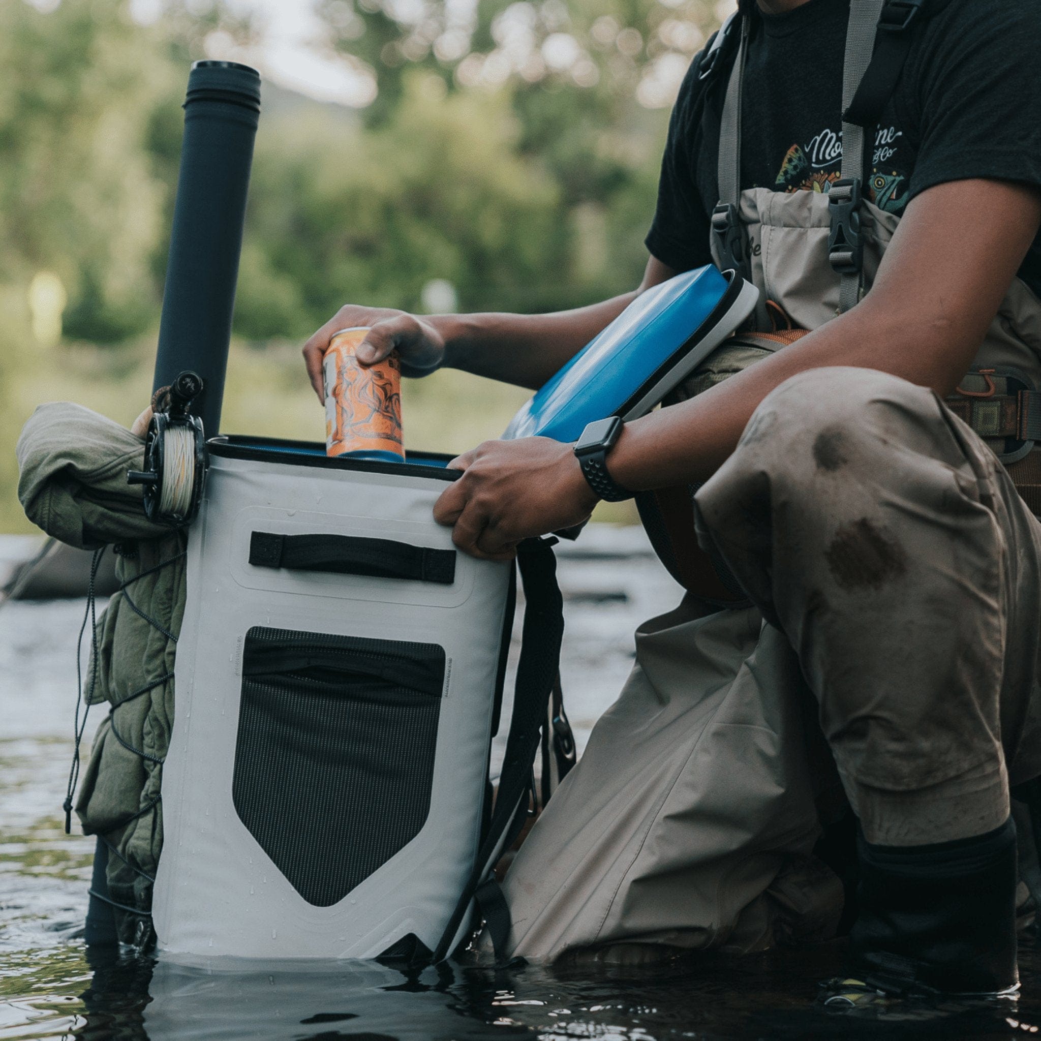 Fish clearance cooler backpack