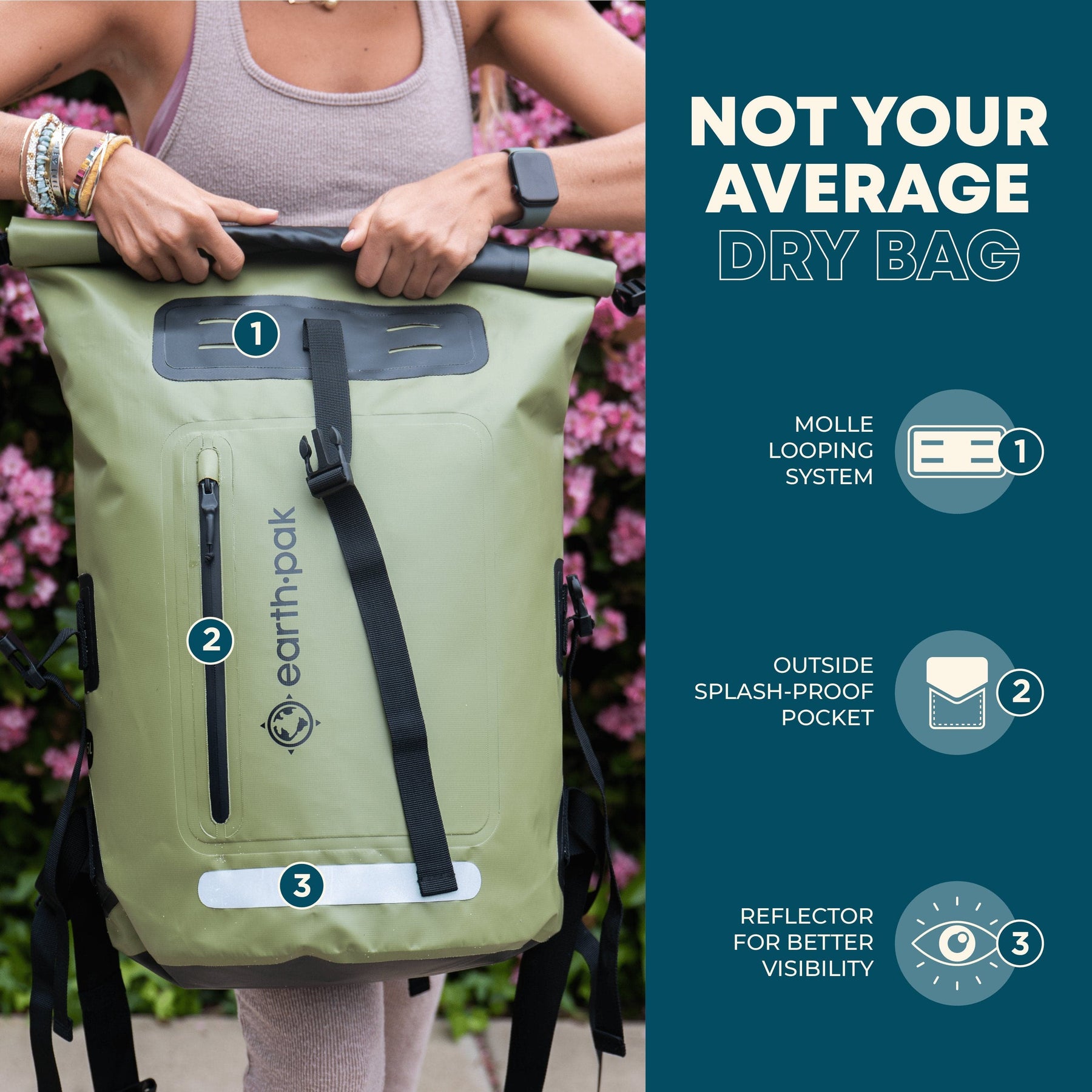 earth pak - Summit 35L/55L/85L Dry Bag Backpack